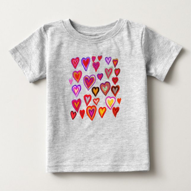 Red hearty design T-Shirt (Front)