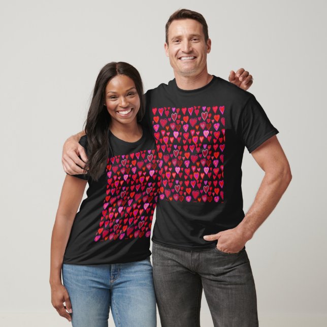 Red hearty design T-Shirt (Unisex)