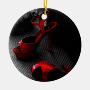 Red Heels Ceramic Tree Decoration