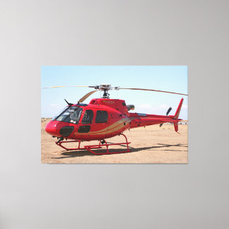 Red Helicopter Canvas Print