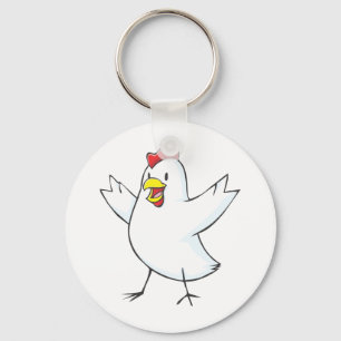 Red Hen Cartoon Key Ring