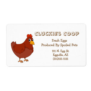 Red Hen Egg Label