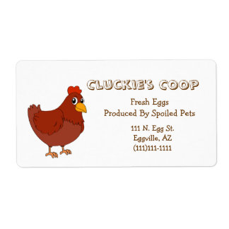 Red Hen Egg Label