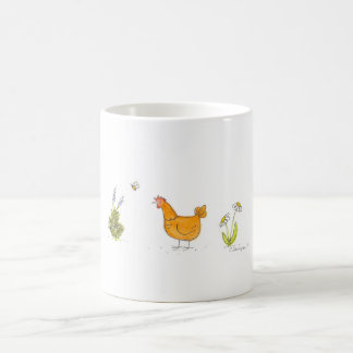 Red Hen In the Garden Coffee Mug