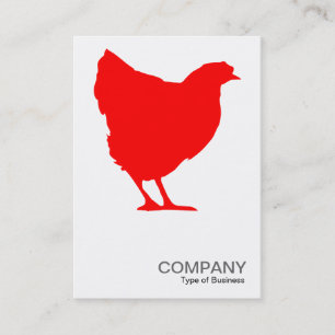 Red Hen Symbol 02 - White Business Card