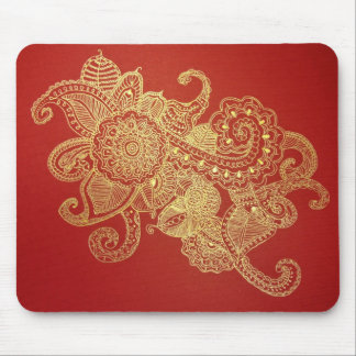 Red Henna Paradise Mouse Mat