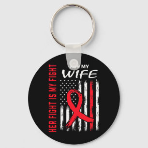 Red Her Fight Is My Fight Wife Heart Disease Aware Key Ring
