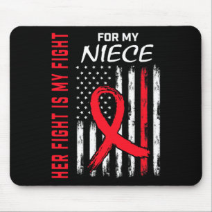 Red Her Fight Niece Heart Disease Awareness Us Fla Mouse Mat