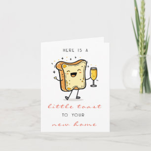 Red Here's a Little Toast to Your New Home Card