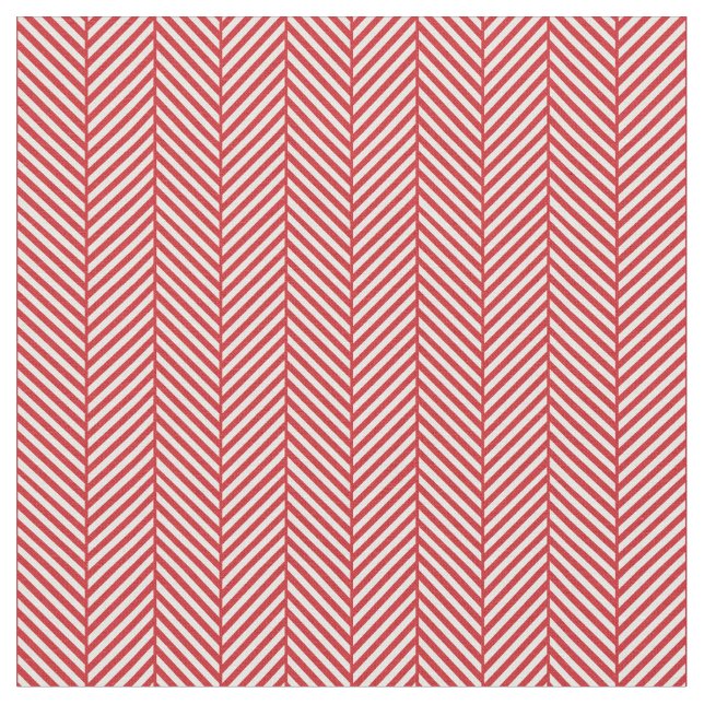 Red Herringbone Fabric (Close Up)