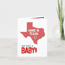 Red Herringbone Made in Texas Photo Baby