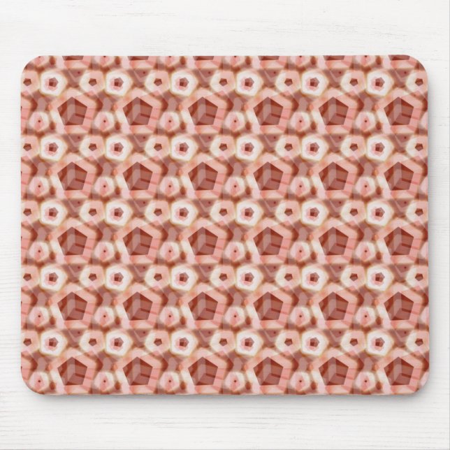Red Hexagon Pattern Mouse Mat (Front)
