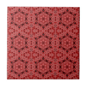 red hexagonals tile