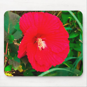 Red Hibiscu Mpouse Pad Mouse Mat