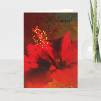 red hibiscus18 watercolor1-15 greeting card
