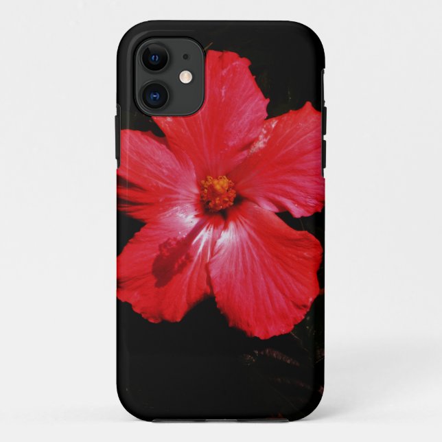 Red Hibiscus Case-Mate iPhone Case (Back)