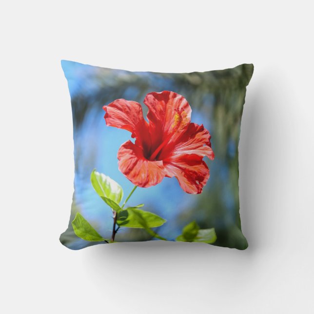 Red Hibiscus Cushion (Front)