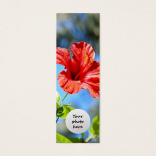 Red Hibiscus Custom Bookmark