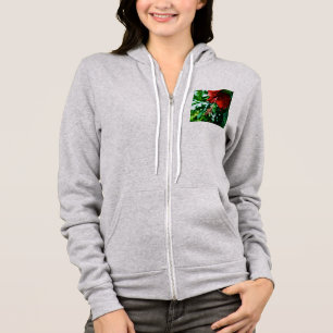 Red Hibiscus Flower Hoodie