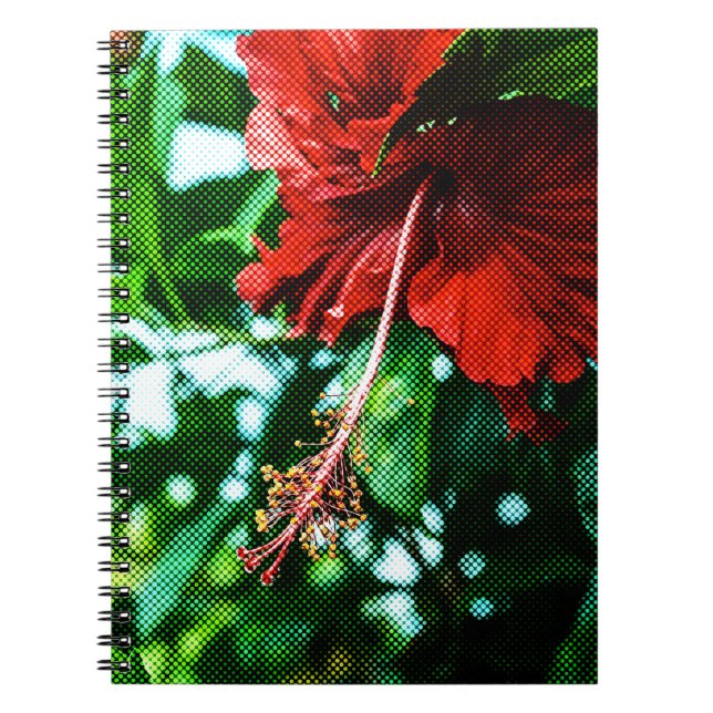 Red Hibiscus Flower Notebook (Front)