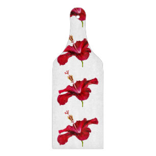Red Hibiscus Flower Side View Cutting Board