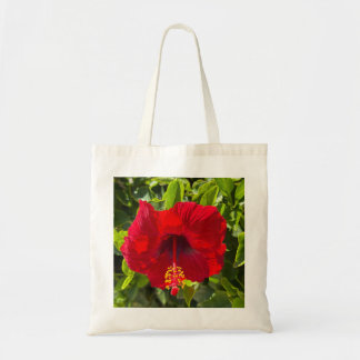 Red Hibiscus Flower – Tropical Nature Tote Bag