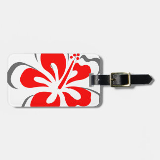 Red hibiscus Hawaii theme gifts Luggage Tag