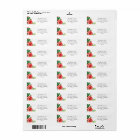 Red Hibiscus Monstera Tropical Return Address