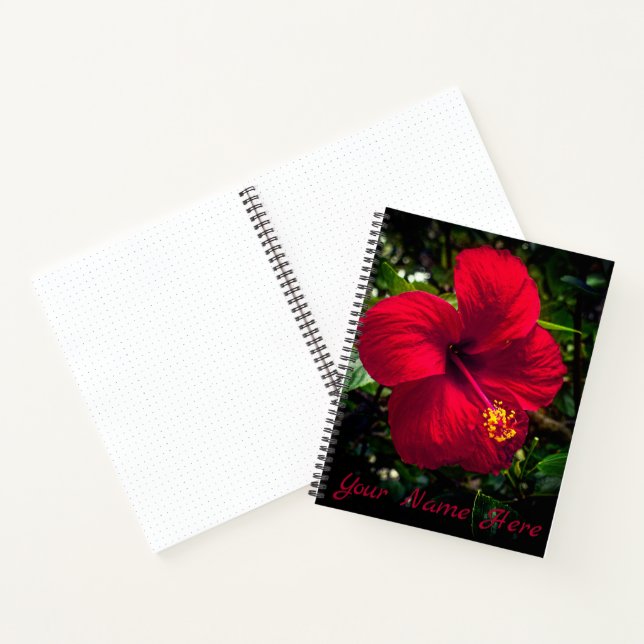 "Red Hibiscus" Notebook (Inside)