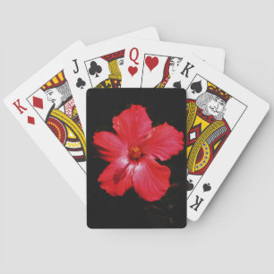 Red Hibiscus Playing Cards