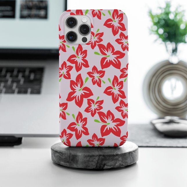 Red Hibiscus, Red Flowers, Pattern Of Flowers Case-Mate iPhone Case (Creator Uploaded)