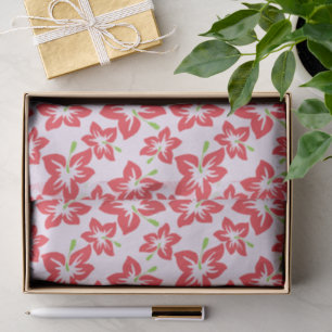 Red Hibiscus, Red Flowers, Pattern Of Flowers Tissue Paper
