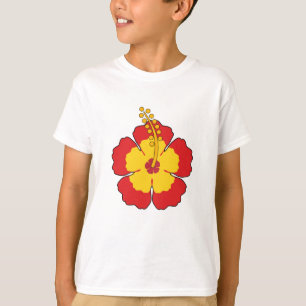 Red Hibiscus Tropical Flower T-Shirt