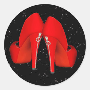 Red High Heel Shoe Stickers