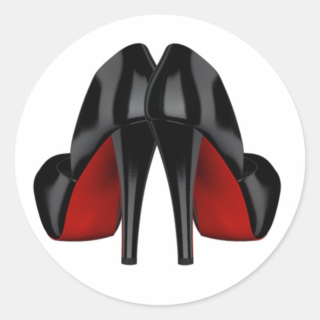 Red High Heel Shoe Stickers (Front)