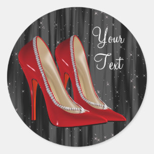 Red High Heel Shoe Stickers