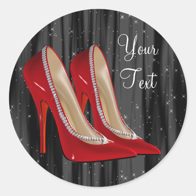 Red High Heel Shoe Stickers (Front)