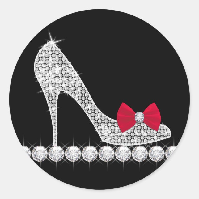 Red High Heel Shoe Stickers (Front)