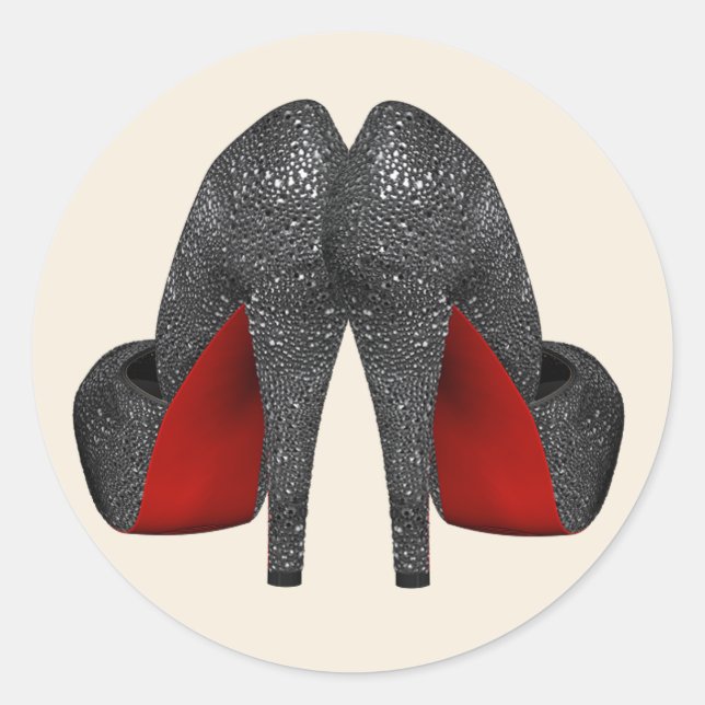 Red High Heel Shoe Stickers (Front)
