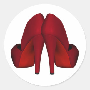 Red High Heel Shoe Stickers