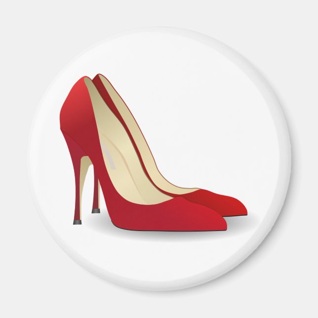 red high heel shoes magnet (Front)