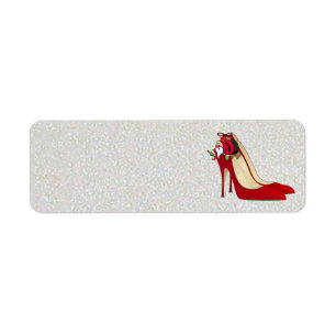 Red High Heel Shoes / Santa Elf / Label