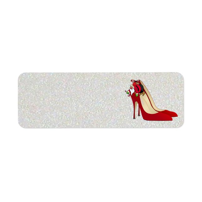 Red High Heel Shoes / Santa Elf / Label (Front)