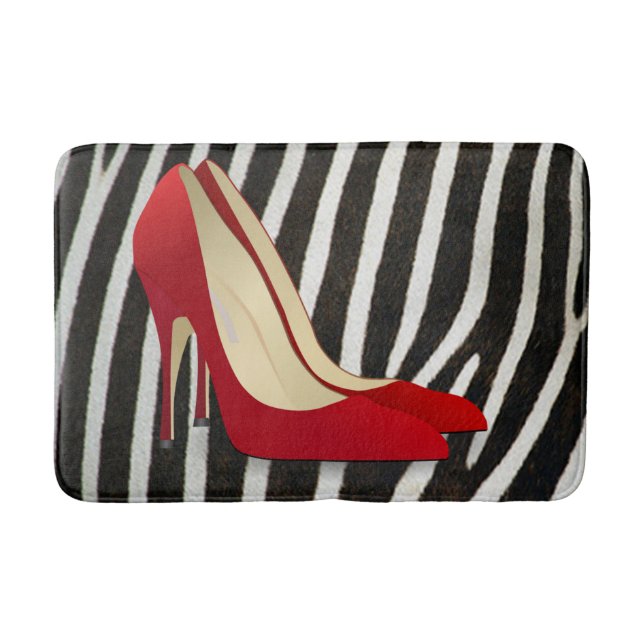 RED HIGH HEELS BATH MAT (Front)
