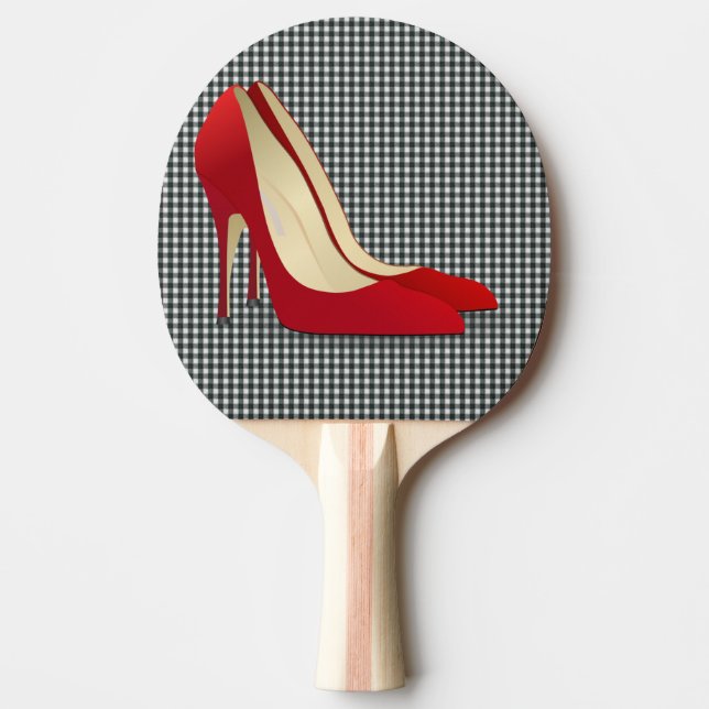RED HIGH HEELS PING PONG PADDLE (Front)
