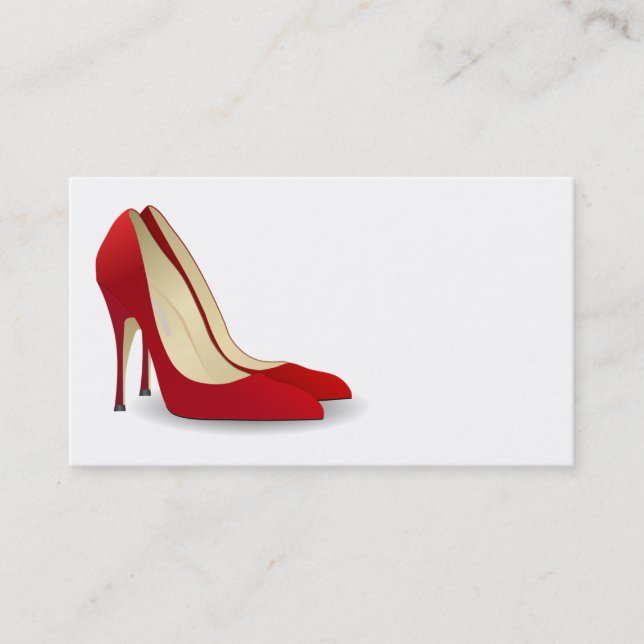 RED HIGH HEELS SHOES BUSINESS CARDS (Front)