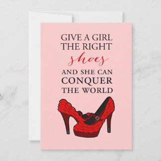 Red High Heels Stiletto Fashion BirthdayInvitation Invitation