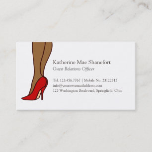 Red High Heels Stiletto Fashion Business Card