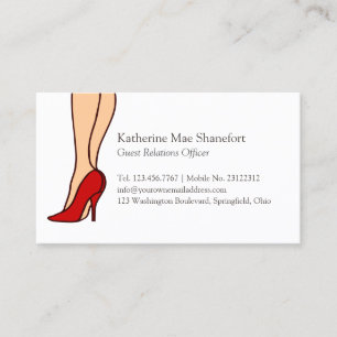 Red High Heels Stiletto Fashion Business Card