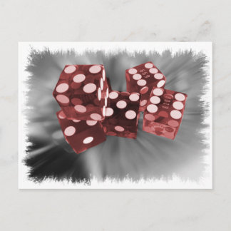 Red High Roller Dice Las Vegas Postcard